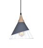 Conical Metal With Pendant Lamp (Gray & Beige)