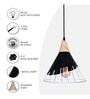 Conical Metal With Pendant Lamp (Black & Beige)