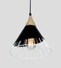 Conical Metal With Pendant Lamp (Black & Beige)
