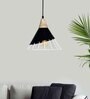 Conical Metal With Pendant Lamp (Black & Beige)