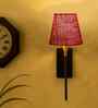 Conical Shade Decorative Wall Lamp   Strong Metal Mount & Soft Glow-(Maroon Jute)