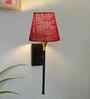 Conical Shade Decorative Wall Lamp   Strong Metal Mount & Soft Glow-(Maroon Jute)