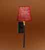 Conical Shade Decorative Wall Lamp   Strong Metal Mount & Soft Glow-(Maroon Jute)