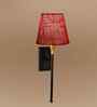 Conical Shade Decorative Wall Lamp   Strong Metal Mount & Soft Glow-(Maroon Jute)