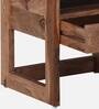 Connell Sheesham Wood Bedside Table In Rustic Teak Finish With Drawer