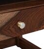 Connell Sheesham Wood Bedside Table In Rustic Teak Finish With Drawer