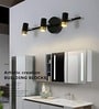 Connor 460mm Triple Spot Mirror Light Black & Gold Body Warm White LED 3 10W Bathroom Vanity Wall Light