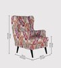 Conor Fabric Full Back Lounge Chair in Multi-Colour