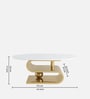 Consilia Faux Marble Coffee Table In Gold Pvd Finish