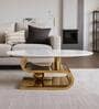 Consilia Faux Marble Coffee Table In Gold Pvd Finish