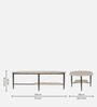 Contable Ceramic Top Coffee Table In White & Grey Colour
