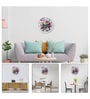 Peony White Plastic Wall Clock