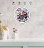 Peony White Plastic Wall Clock