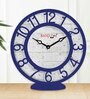 Blue Plastic Contemporary Modern Wall Clock