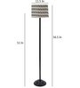 Contemporary Black thick Floor Lamp with Chevron Print