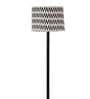 Contemporary Black thick Floor Lamp with Chevron Print
