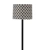 Contemporary Black thick Floor Lamp with FGeometric Print