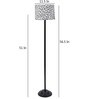 Contemporary Black thick Floor Lamp with Leopard Print