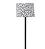 Contemporary Black thick Floor Lamp with Leopard Print