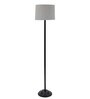 Contemporary Black thick Floor Lamp with Zebra Print