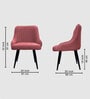 Contemporary Blush Suede Dining Chair In Pink Colour
