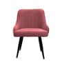 Contemporary Blush Suede Dining Chair In Pink Colour