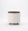 Contemporary Boucle Ottoman In Beige Colour Contemporary Boucle Ottoman In Beige Colour