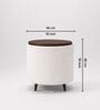 Contemporary Boucle Ottoman In Beige Colour Contemporary Boucle Ottoman In Beige Colour