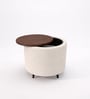 Contemporary Boucle Ottoman In Beige Colour Contemporary Boucle Ottoman In Beige Colour