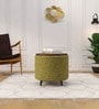 Contemporary Boucle Ottoman In Emerald Green Colour Contemporary Boucle Ottoman In Emerald Green Colour