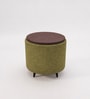 Contemporary Boucle Ottoman In Emerald Green Colour Contemporary Boucle Ottoman In Emerald Green Colour
