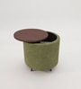 Contemporary Boucle Ottoman In Emerald Green Colour Contemporary Boucle Ottoman In Emerald Green Colour