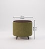Contemporary Boucle Ottoman In Emerald Green Colour Contemporary Boucle Ottoman In Emerald Green Colour