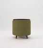 Contemporary Boucle Ottoman In Emerald Green Colour Contemporary Boucle Ottoman In Emerald Green Colour