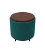 Contemporary Boucle Ottoman In Teal Blue Colour Contemporary Boucle Ottoman In Teal Blue Colour