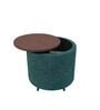 Contemporary Boucle Ottoman In Teal Blue Colour Contemporary Boucle Ottoman In Teal Blue Colour