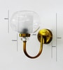 Contemporary Brass Sconce with Clear Crater  Glass