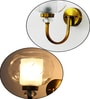 Contemporary Brass Sconce with Clear Crater  Glass