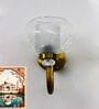Contemporary Brass Sconce with Clear Crater  Glass