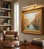 Contemporary Brushed Brass LED Picture Light Dual Arm