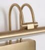 Contemporary Brushed Brass LED Picture Light Dual Arm