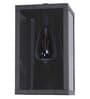 Contemporary Cuboid Black Glass Wall Light