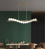 Contemporary Gold Chandelier with Spherical Globes