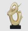 Contemporary Golden Resin Table Decor