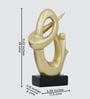 Contemporary Golden Resin Table Decor
