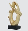 Contemporary Golden Resin Table Decor