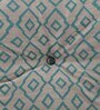 Contemporary Grey & Turquoise Premium Polyester Round Floor Cushion(Reversible) 22x3 inches