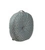 Contemporary Grey & Turquoise Premium Polyester Round Floor Cushion(Reversible) 22x3 inches