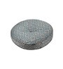 Contemporary Grey & Turquoise Premium Polyester Round Floor Cushion(Reversible) 22x3 inches