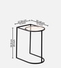 Contemporary Metallic Magazine End Table in Black Finish